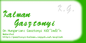 kalman gasztonyi business card